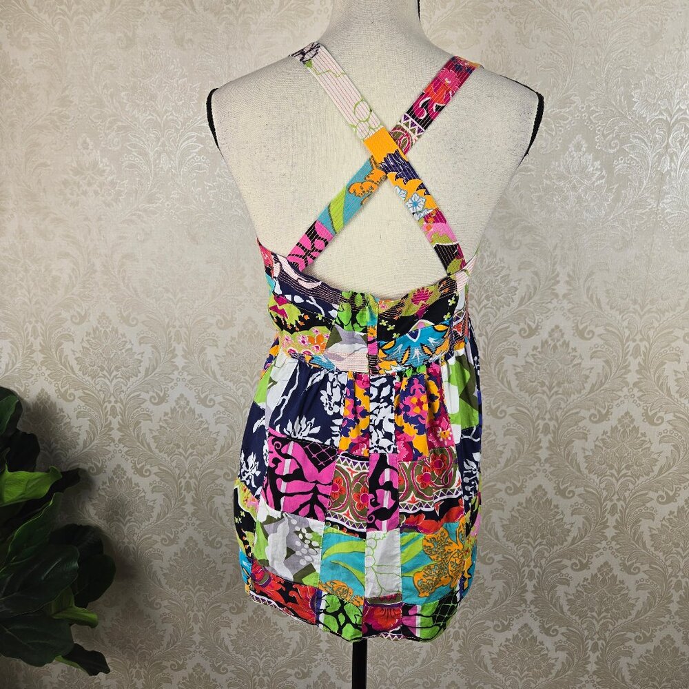 J. Crew Multicolor Patchwork Tank Top - image 7